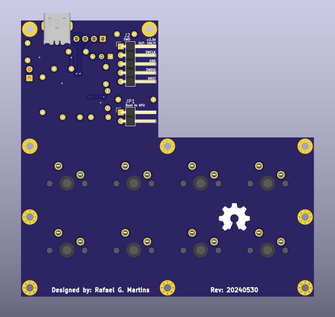 octokeyz-mega PCB, bottom side